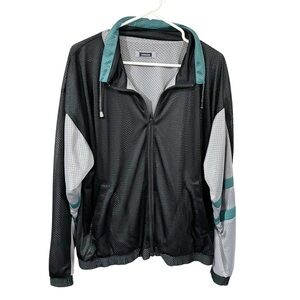 Vintage Givenchy Active Wear Windbreaker Reversible Jacket Full Zip Medium